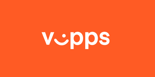 Vipps logo med orange bakgrunn
